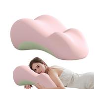 Générique Lumbar Support Pillow, Ergonomic Foam Cushion, Back Support Sitting Sleeping Pillow, Waist Relief Comfort Spine Alignment Pad for Reading TV Couch Bed Home Use Comfort 61x41x25cm