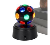 Générique Lumière Boule Disco - Mini LED Rotative 360° Batterie Lampe Scène | Effet Lumière DJ Coloré Clignotant | Décoration Fête Bar Maison Club Mariage Noël