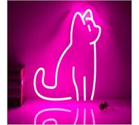 Générique lumière décorative Chat pour décoration murale en néon pour éclairage LED alimenté pour fête, magasin, maison chambre d'enfant commerce