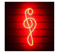 Générique lumière décorative Enseigne au néon avec note de musique, lampe LED puissante, décoration murale pour chambre, magasin, salle de fête