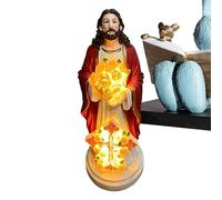 Générique Lumière d'Extérieur,Sculpture Vierge Marie Avec Éclairage Alimenté Par USB,Figurines Vierge Marie Avec Éclairage | Pour Cour Balcon Pelouse Garage Patio Arrière-Cour Cour Ferme Jardin