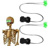 Générique Lumière Halloween - Yeux Lumineux 2,95 Pouces | Accessoires LED - Éclairage Effrayant pour Intérieur Et Extérieur, Lumière Sinistre pour Citrouilles, Pierres Tombales, Squelettes Et Fête