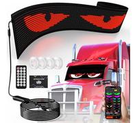 Générique Lumière LED yeux du diable for pare-brise, programmable de grande taille, lampe oculaire colorée intelligente et animée, écran doux(1 PCS 69.37x7.56 inch)