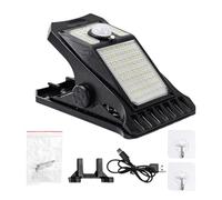 Générique Lumière solaire à clip,LED Lumineuses 3 Modes avec Détecteur de Mouvement,Éclairage solaire clipable pour extérieur - pour Terrasse Jardin Balcon Clôture Mur