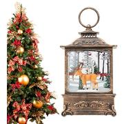 Générique Lumières de Noël Boule à Neige - Lumières rotatives de Boules à Neige de Noël,Boule à LED rotative tourbillonnante, Ornement de Lanterne Boule à, Lanterne à tourbillonnante de