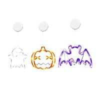 Générique Lumières d'Halloween,Lot de 3 LED avec Ventouses - Décorations Citrouilles Mignonnes pour Fenêtre Maison École Cuisine Chambre Dortoir Salle de Séjour Classe