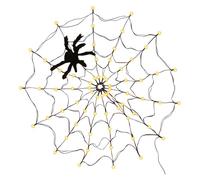 Générique Lumières en pour L'extérieur - Décoration d'halloween, Chaîne en LED, Éclairage À Piles | Étanche avec Araignée Noire Et 70 LED, Parfaite pour Le Jar