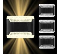 Générique Lumières Murales Solaires | Étanche Lumière D'Allée à Énergie Solaire - 4 Pièces de Lampes LED à Longue Durée de Vie Décorations Lumineuses pour Cour Clôture Pelouse et Jardin