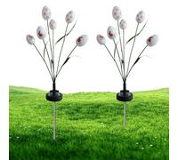 Générique Lumieres Solaires Exterieures | Lampe Décoration Œuf de Pâques 2 Pièces Étanche,Lampes de Chemin sur Piquet,Pour Jardin Allee Terrasse Cour Trottoir Eclairage Decoratif de Paques