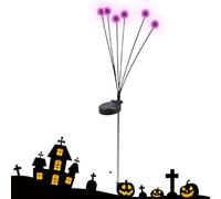 Générique Lumières Solaires Œil de Sorcière Halloween Extérieur | Décorations Halloween Lumières Solaires Œil Effrayant - Lanternes Étanches Oscillantes Effet Lucioles pour Jardin Allée Patio Fêtes