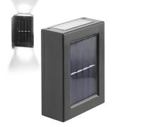 Générique Lumières Solaires Pour Clôture En Extérieur | Lampe de Clôture Étanche à Éclairage Haut et Bas - Lampe Mural Décorative,Pour Noël Extérieur Jardin Terrasse Arrière-cour Rue Fêtes