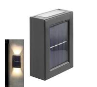 Générique Lumières Solaires pour Clôture Extérieure,Éclairage De Clôture Étanche Haut Bas | Lampe Mural Décorative | Pour Noël, Fêtes, Cour, Jardin, Terrasse, Arrière-Cour, Rue,