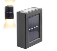 Générique Lumières Solaires pour Clôture Extérieure - Lumière Murale Imperméable Pour Éclairage Haut Et Bas - Lampe Mural Décorative,Pour Noël, Fêtes, Cour, Jardin, Terrasse, Arrière-Cour, Rue,