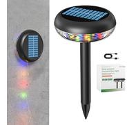 Générique Lumières Solaires - Support Mural Imperméable - Lumières Extérieures Rechargeables Type-C - Pour Cour Jardin Terrasse Pelouse Allée Décorations Maison Fête Noël