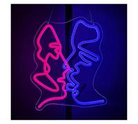 Générique lumineuse au néon Love Kiss pour enseignes au néon pour USB, luminosité réglable, art pour néons 33,02 cm x 40,64 cm