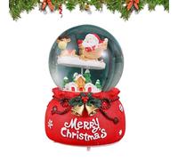 Générique Luminous Snow Globes, Christmas Crystal Ball Music Box with LED Light, Holiday Desktop Ornaments for Holiday Desktop Ornaments Living Room Bedroom Table Shelf Lockers Bookshelves