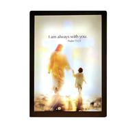 Générique LuminworksJesus Lamp, 4d LED Christ Frame Light, Ampe Du Saint-EspritFabriqué À La Main | Éclairage De Nouveauté, Produits De Décoration Intérieure Pour La Prière Baptême Table Murale