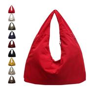 Générique Luna Lush Bag, Multi-Pocket Large Capacity Slouchy Nylon Tote, New Luna Lush Bag for Woman Girl (Red)