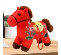 Générique Lunar Horse Mascot - 2026 Cute Plush Doll, Festival Ornament Figure, New Year Toy Decoration, Holiday Celebration Mascot | Adorable Horse Plush Decor, Ideal for Home Office Tabletop Living