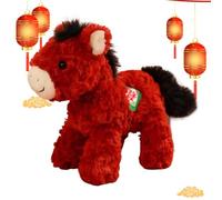Générique Lunar New Year Horse Stuffed - Soft Comforting Toy Plush Animal for Kids, Teens, Adults | New Year Gift, Playtime, Bedtime, Travel, Birthday, Holiday, Bedroom, Living Room, Car, Sofa