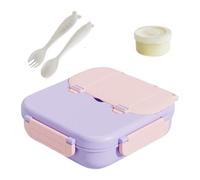 Générique Lunch Box | Food Storage Container | Large Capacity Reusable Leakproof BPA Free | Compartments, Cutlery Set, Leak Proof Snack Organizers for Boys Girls School Kindergarten Office,Blue