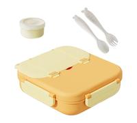 Générique Lunch Box | Food Storage Container | Large Capacity Reusable Leakproof BPA Free | Compartments, Cutlery Set, Leak Proof Snack Organizers for Boys Girls School Kindergarten Office,Blue