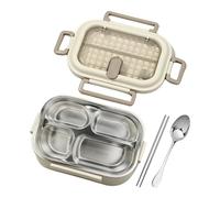 Générique Lunch Box, Insulated Lunch Containers, Rust-Resistant, Leak-Proof Divided Food Tray with Spoon & Chopsticks, Odor-Resistant Microwavable Set for Work School Backpacking Travel
