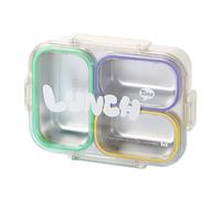 Générique Lunch Container - Leak-proof Insulated Storage, Large Capacity with Divider, Brushed Stainless Steel, Vacuum Sealed Lid, School Camping Spring Trip Commuting Picnic Fruits Meat Snacks Case
