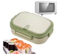 Générique Lunch Containers, Metal Lunches Container, Microwave Safe Meal Prep Box, Compartment Food Storage with Spoon and Chopsticks for Kids, Adults, School, Work, 9.06x6.5x3.15 Inches