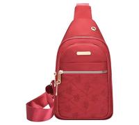 Générique Lunch Pour Hommes Yéti Robuste sac à bandoulière de randonnée, Bakpack avec trou pour écouteurs, bandoulière, sac corporel pour Grands Lunch En (Red, A)