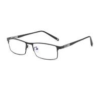 Générique Lunette anti lumiere bleue femme & homme Lunettes Ecran Gaming monture rectangulaire en métal léger avec Confort charnières à ressort(LE NOIR,+2.75)