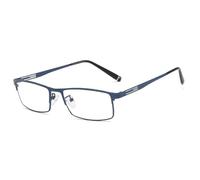 Générique Lunette anti lumiere bleue femme & homme Lunettes Ecran Gaming monture rectangulaire en métal léger avec Confort charnières à ressort(BLEU,+2.25)