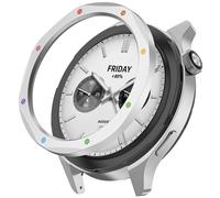 Générique Lunette en Métal pour Montre Xiaomi S4 / S3, Housse de Protection pour Bague de Style Lunette, pour Montre Xiaomi Bague de montre de protection en alliage d'aluminium (Silver rainbow)