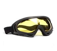 Générique Lunette Moto Cross,Masque Moto Cross Équipements de protection for moto Casque cross flexible Masque facial Lunettes motocross VTT Dirt Bike UTV Équipement(Yellow)
