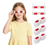Générique Lunettes 3d Rouges 50 Pièces en Papier pour Garçon et Filles, Design Unique et Coloré, Récompenses en t Événements Festifs