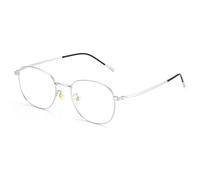 Générique Lunettes anti-lumière bleue avec monture ultra-légère en titane idéales pour l'ordinateur les jeux vidéo la télévision et la lecture pour hommes et femmes(Silver,+1.25)