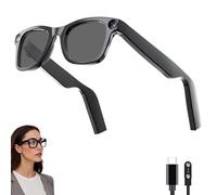 Générique Lunettes connectées avec caméra, Lunettes 4K pour Hommes/Femmes, Lunettes connectées IA avec Enregistrement Audio et vidéo et traducteur (Black)