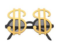 Générique Lunettes de Fête Humoristiques Noires et Dorées, Accessoires Légers en Plastique, Verres Fantaisie pour Adultes, Lunettes Portables pour Photos, Soirées et Événements Festifs