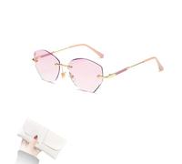 Générique Lunettes De Lecture Carrées pour Femmes Lunette Anti-Lumière Bleue avec Charnières À Ressort pour Ordinateur Etui Inclus(Or,0)