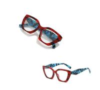 Générique Lunettes De Lecture | Lecteurs Stylés En Forme | Lunettes Pour Lire Léger Et RésistantHommes, Femmes, Unisexe | Charnières À Ressort(Rouge,4)