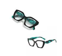 Générique Lunettes De Lecture | Lecteurs Stylés En Forme | Lunettes Pour Lire Léger Et RésistantHommes, Femmes, Unisexe | Charnières À Ressort(Vert,2.5)