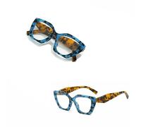 Générique Lunettes De Lecture | Lecteurs Stylés En Forme | Lunettes Pour Lire Léger Et RésistantHommes, Femmes, Unisexe | Charnières À Ressort(Bleu,1)