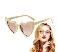 Générique Lunettes de Love Heart | Lunettes rétro colorées de style cœur avec protection UV, de couleur teintées transparentes de protection UV pour la vie quotidienne, les fêtes, les vacances