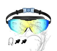 Générique Lunettes De Natation Adulte - Masque À Large De Vision Avec Pince-Nez Et Bouchons D'Oreilles,Lunettes Aquatiques,Pour Voyages Sports Aquatiques Plongée Avec Tuba Plongée Sous-Marine