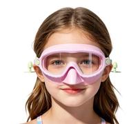 Générique Lunettes de Natation Enfant avec Bouchon de Nez | Angle Large 180° Anti-Buée Infroissable,Anti-Nœuds Coiffure et Anti-Fuite avec Cache-Nez,pour Piscine Étang Lac Plongée Snorkeling