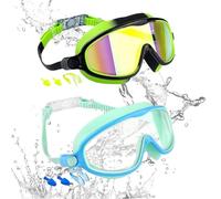 Générique Lunettes De Natation,Lunettes de Piscine pour Nager | Anti-Buée Étanche avec Pince-Nez Protection contre les UV pour Plongée Snorkeling Plage Piscine Été Filles Garçons