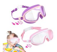 Générique Lunettes de Natation | Lunettes de Piscine pour Nager,Anti-Buée Étanche avec Pince-Nez Protection contre les UV pour Plongée Snorkeling Plage Piscine Été Filles Garçons