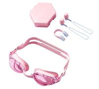 Générique Lunettes De Natation, Pince Nez Bouchons D'Oreilles Masque Set Adulte, Vision Large Sangle Réglable Équipement Pour Apprendre À Nager Avec Étui Pour Femmes Hommes Piscine Mer