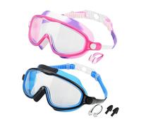 Générique Lunettes De Natation Pour, Avec Pince-nez Et Bouchons D'oreilles, 16 X 7,5 Cm, Lunettes De Natation Anti-buée, De Avec Protection UV, Large Expérience Visuelle, Pour Les 3 À