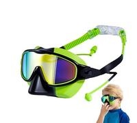 Générique Lunettes de natation pour - Vue panoramique, anti-buée avec cache-nez et bouchons d'oreilles | Lunettes De Natation Pour | Pour voyage, plage, piscine, de 3 à 14